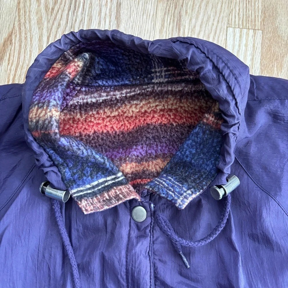 R&R Vintage 90’s Reversible Abstract Colourful Fleece Windbreaker Jacket Coat - Picture 2 of 8